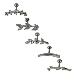 Party Earrings Supplier - Copper Inset Zircon Leaves Design