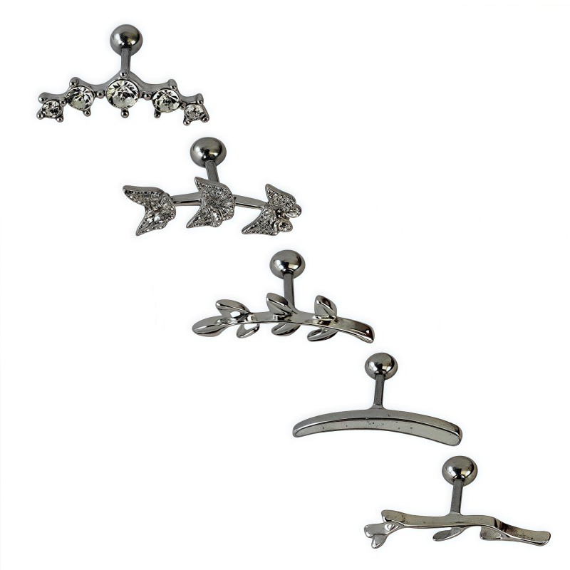 Party Earrings Supplier - Copper Inset Zircon Leaves Design