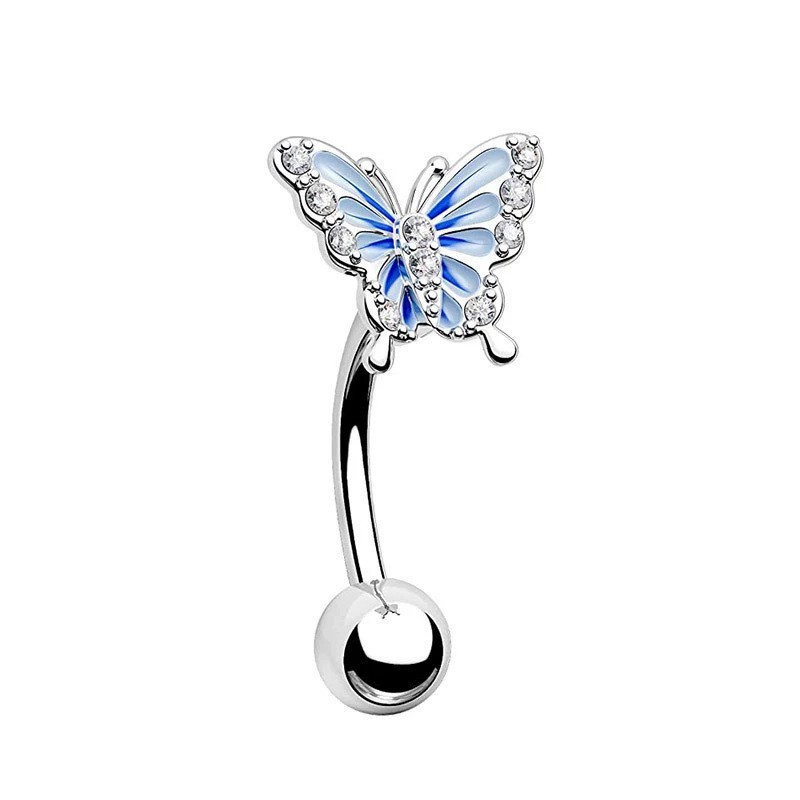 Piercing Jewelry Set Supplier - 6 Pcs Eternal Butterfly Navel