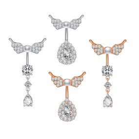 Pearl Wing Ring Factory - Stainless Steel Zircon Pendant