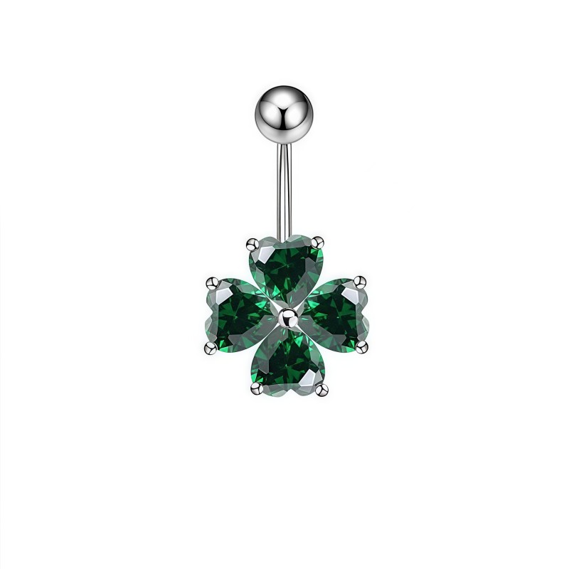 Four-leaf Clover Supplier - Dangle Belly Button Ring Navel