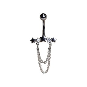 Star-shaped Ring Manufacturer - Crystal Chain Detail Stainless