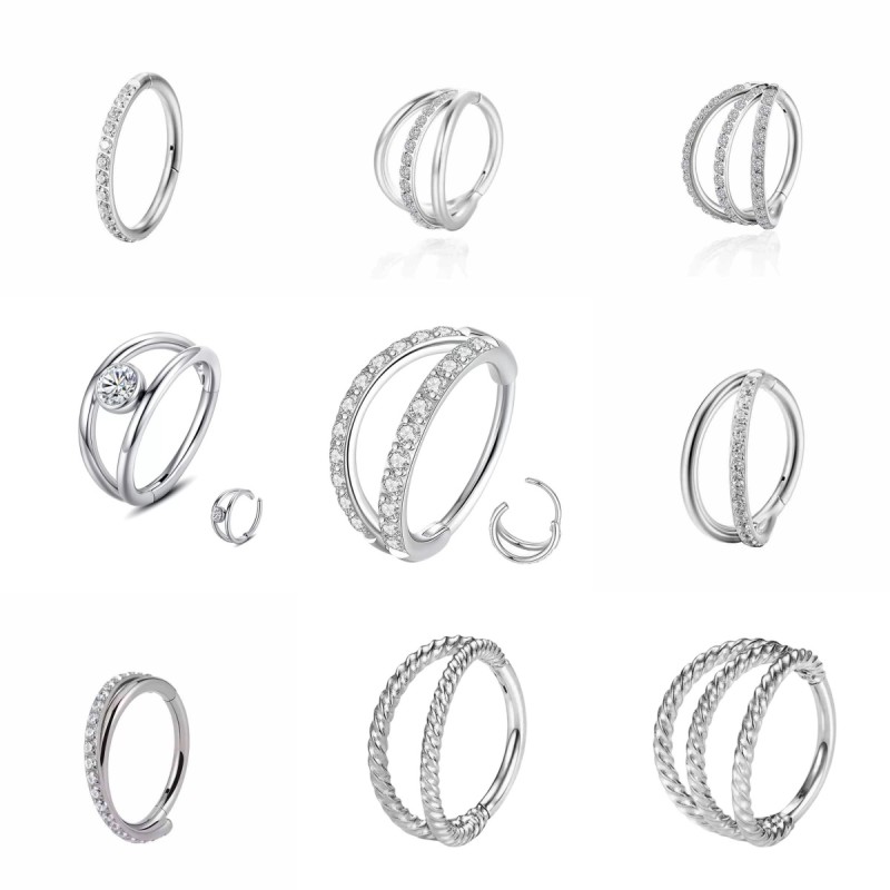 Nose Ring Supplier - Ear Bone Piercing Zircon Nostril Clicker