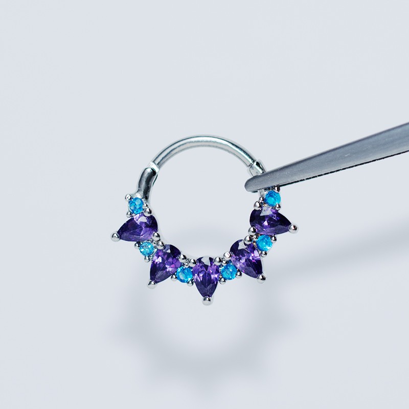 Zircon Nose Ring Supplier - Amethyst Closed Ring Popular