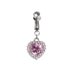 Non Piercing Ring Supplier - Fashion Heart-shaped Crystal Clip