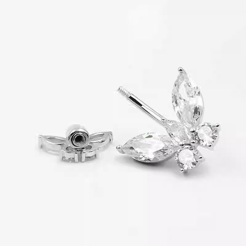 Piercing Jewelry Manufacturer - Double-headed Butterfly Belly