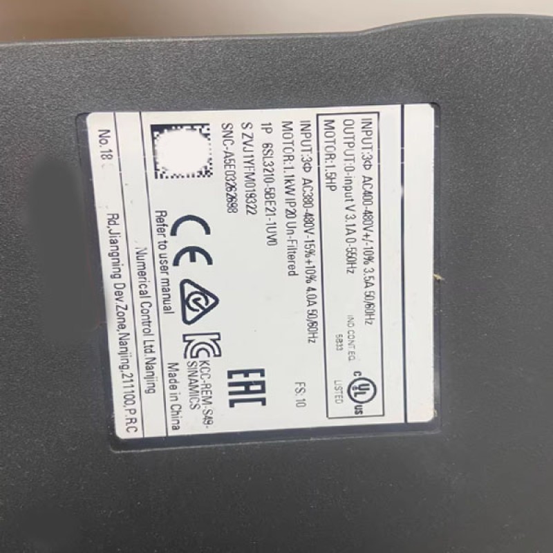 V20 Inverter Factory - 6SL3210-5BE13-7UV0 Three-phase 380V PLC Controller