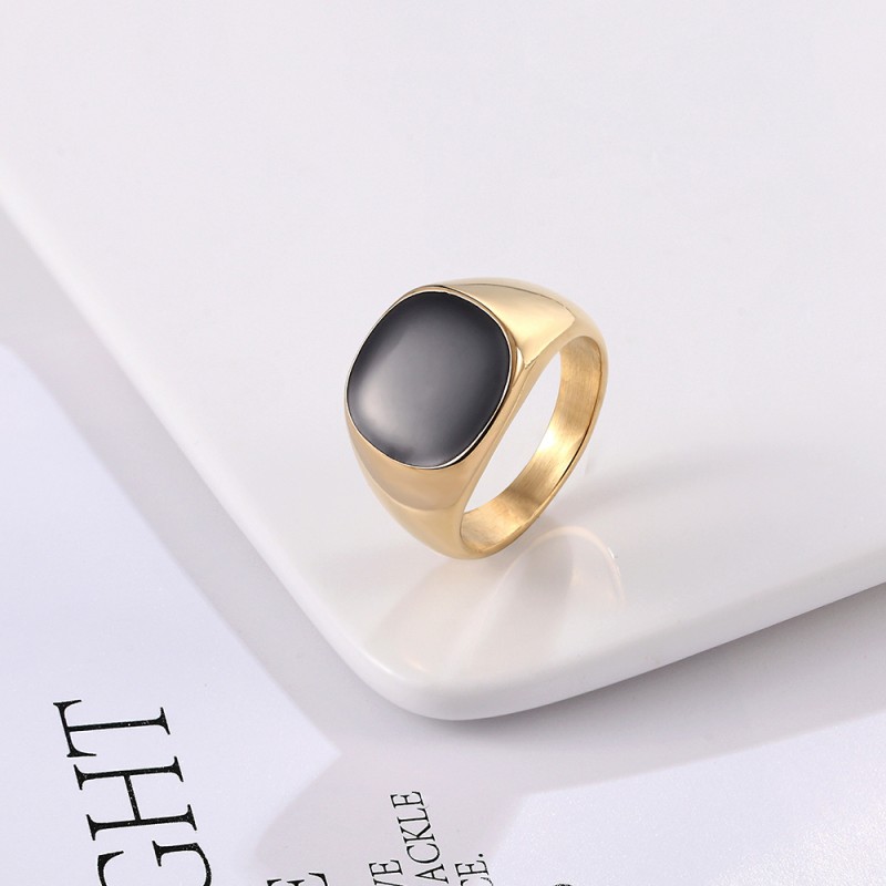 Stainless Steel Ring Supplier - Domineering Street Dripping Oil Design