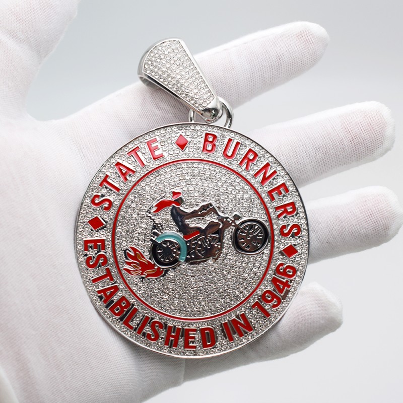 Brass Pendant Manufacturer - Hip Hop Necklace Champion Badge