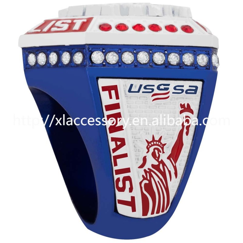 Championship Ring Manufacturer - USA Flag Colored Fashion Men's