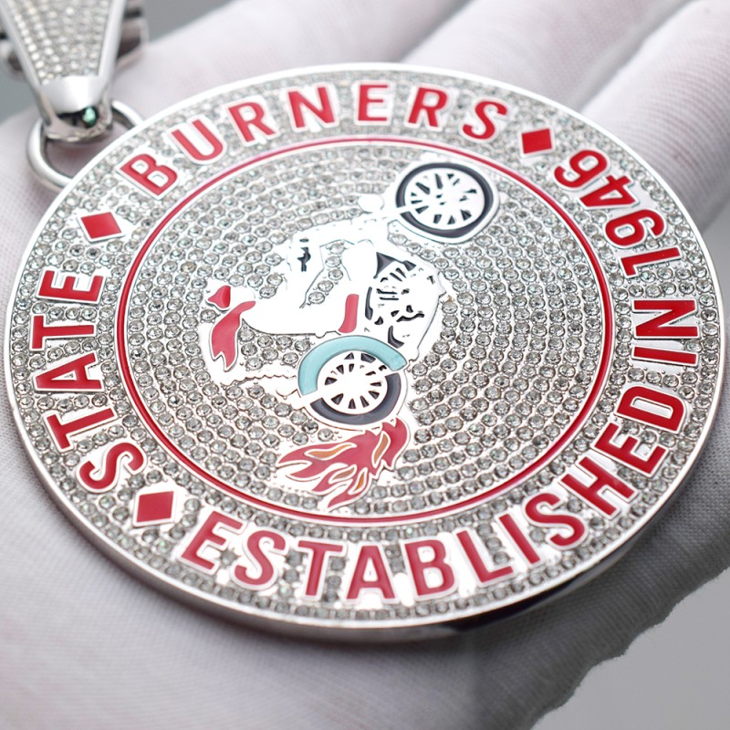 Brass Pendant Manufacturer - Hip Hop Necklace Champion Badge