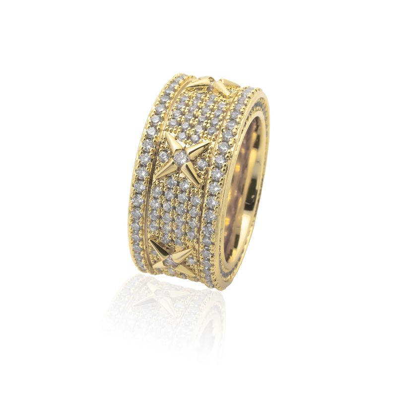 Copper Ring Manufacturer - Vintage Zircon Real Gold Unisex