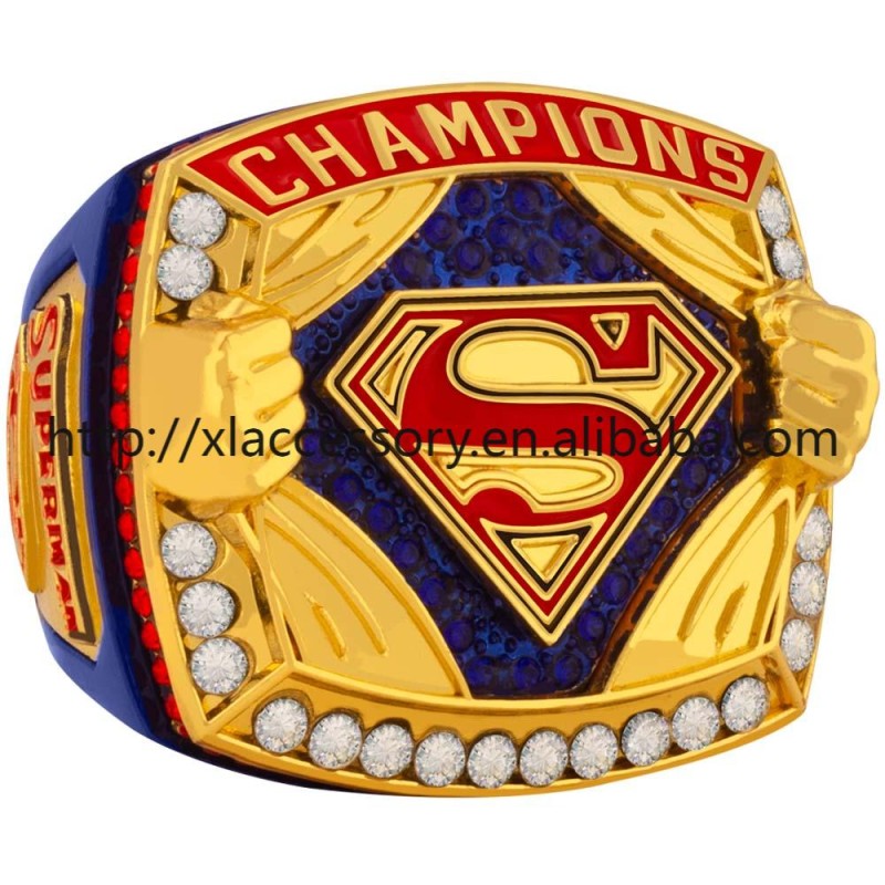 Superman Ring Supplier - Chest Emblem Champion Finalist Custom
