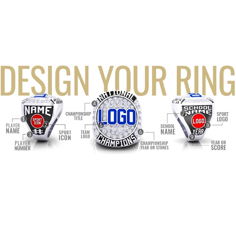 Custom Rings Manufacturer - Your Logo Rugby Basketball Baseball