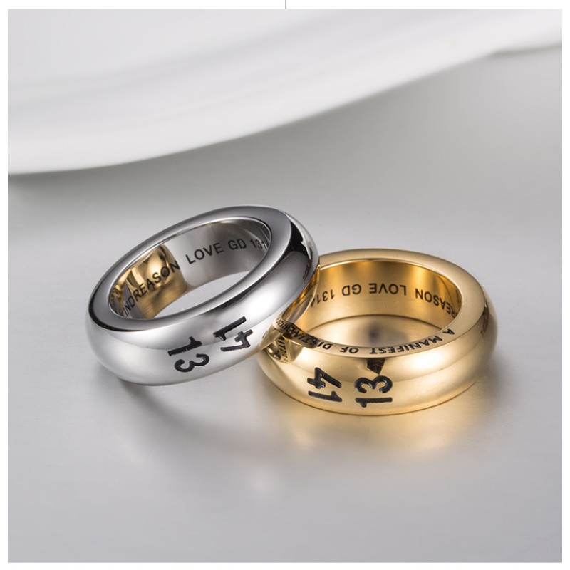 Men's Ring Manufacturer - Titanium Steel Gold Plated Korean Style