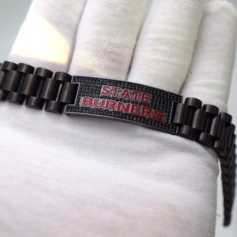 Rhinestone Pendant Supplier - Custom Logo Metal Hip-hop Style