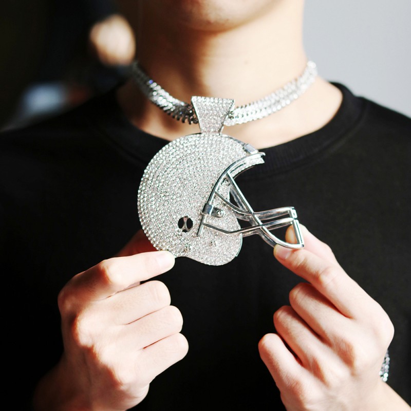 Rugby Necklace Factory - Vintage Full Rhinestones Exaggerated