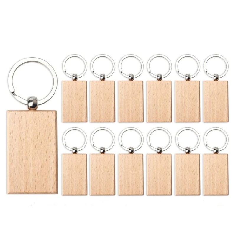 Keychain Tags Supplier - Custom Wooden Laser Lettering Door