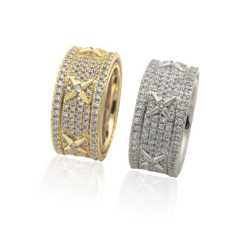 Copper Ring Manufacturer - Vintage Zircon Real Gold Unisex