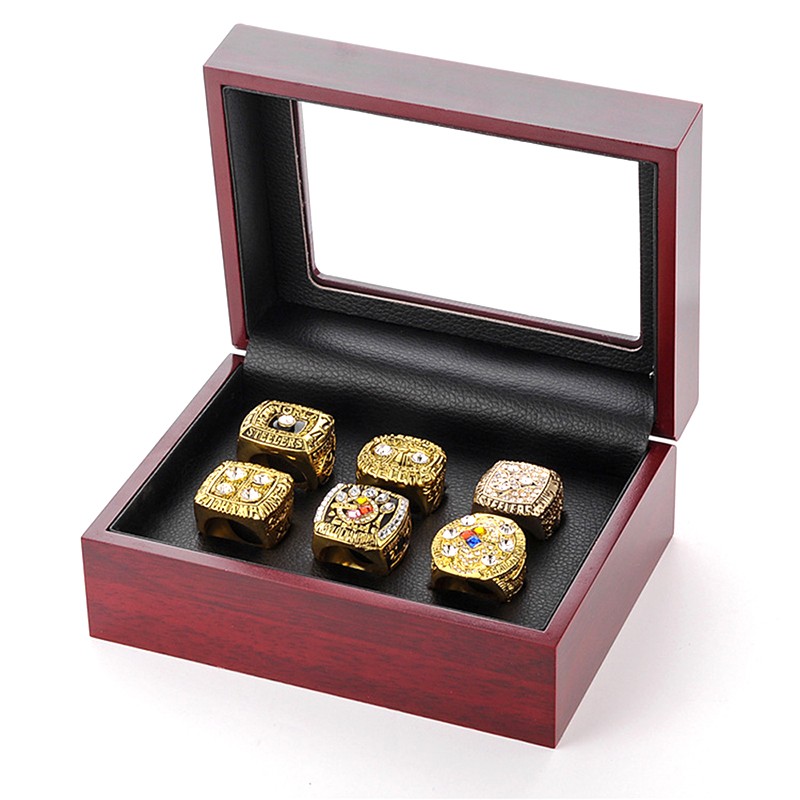 Steelers Ring Factory - Pittsburgh Steelers Trophy Wooden Box