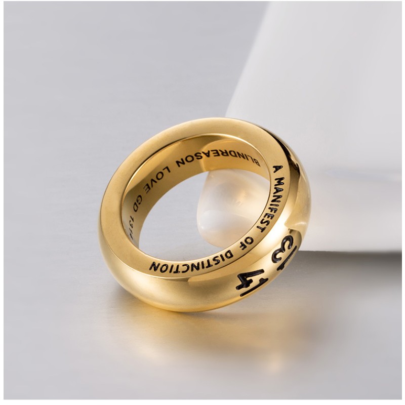 Men's Ring Manufacturer - Titanium Steel Gold Plated Korean Style