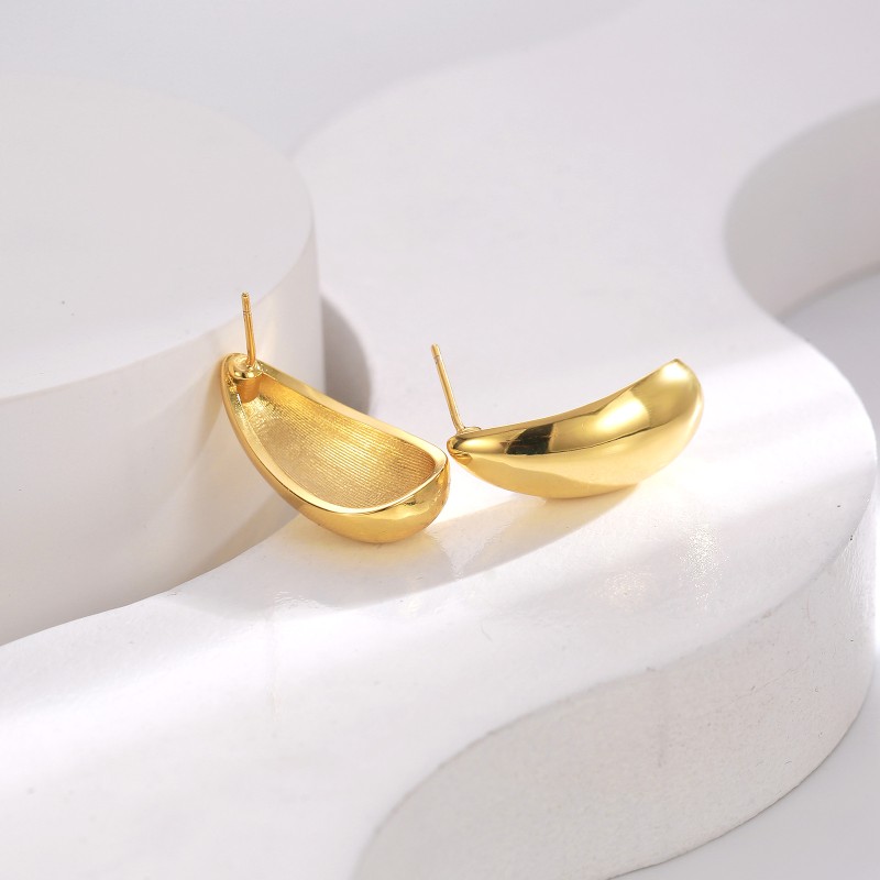 Water Drop Earrings Factory - Fashion Gold French Women's Vintage Hoop Accessories