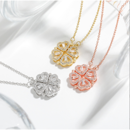 Heart Necklace Manufacturer - Stainless Steel Four Leaf Flower Clover Chain