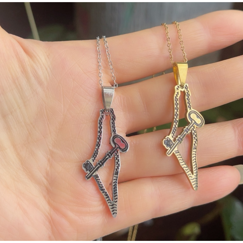 Palestinian Necklace Manufacturer - 18K Gold Plated Stainless Steel Key Pendant