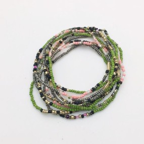 Bead Bracelet Manufacturer - Colorful Small Seed Elastic Coco Beads Set