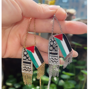 Palestine Necklace Factory - Handmade Headscarf Kufiya Stainless Steel Chain