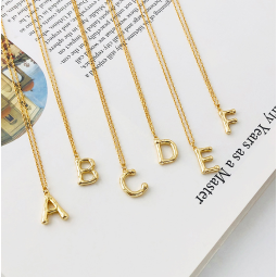 Initial Necklace Manufacturer - Creative S925 Silver Gold Plated A-Z Letters