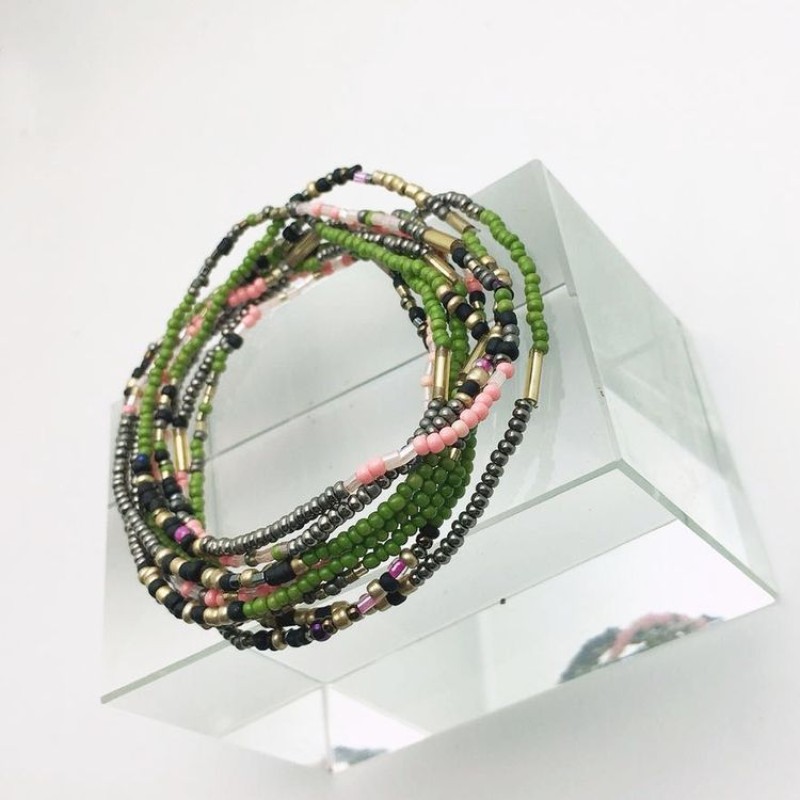 Bead Bracelet Manufacturer - Colorful Small Seed Elastic Coco Beads Set