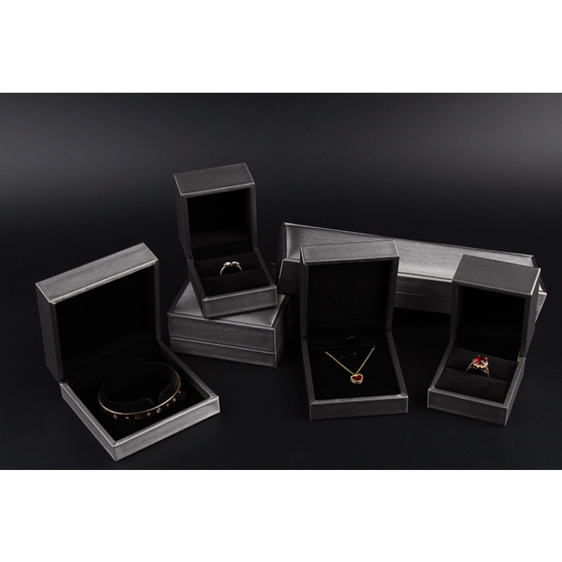 Jewelry Box Factory - Custom Logo Velvet Insert Drawer PU Leather Packaging