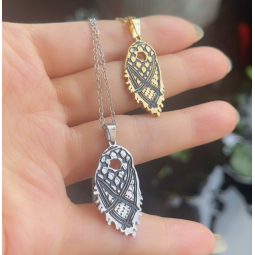 Palestine Necklace Factory - Handmade Headscarf Kufiya Stainless Steel Chain