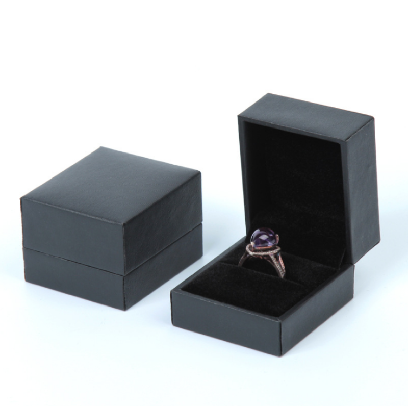 Jewelry Box Supplier - Wholesale Customized Black Paper Cardboard Necklace Earring