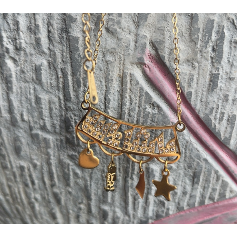 Arabic Necklace Supplier - Stainless Steel Heart Star Eye Fashion Jewelry