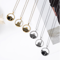 Mosque Necklace Manufacturer - 18K Gold Plated Stainless Steel Palestinian Jewelry
