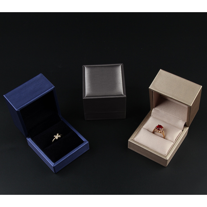 Jewelry Box Factory - Custom Logo Velvet Insert Drawer PU Leather Packaging
