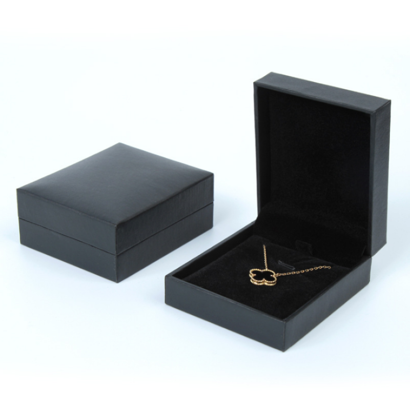 Jewelry Box Supplier - Wholesale Customized Black Paper Cardboard Necklace Earring