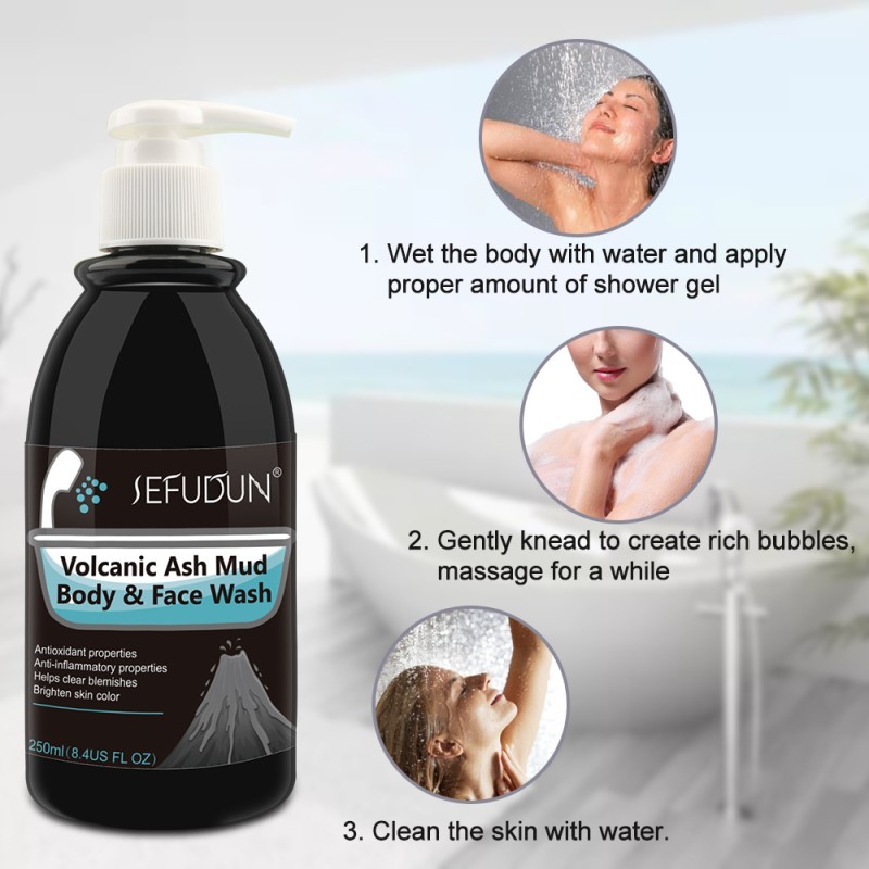 Body Wash Manufacturer - Private Label Volcanic Mud Shower Gel