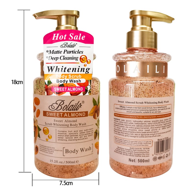 Shower Gel Manufacturer - OEM Almond Exfoliating Body Wash