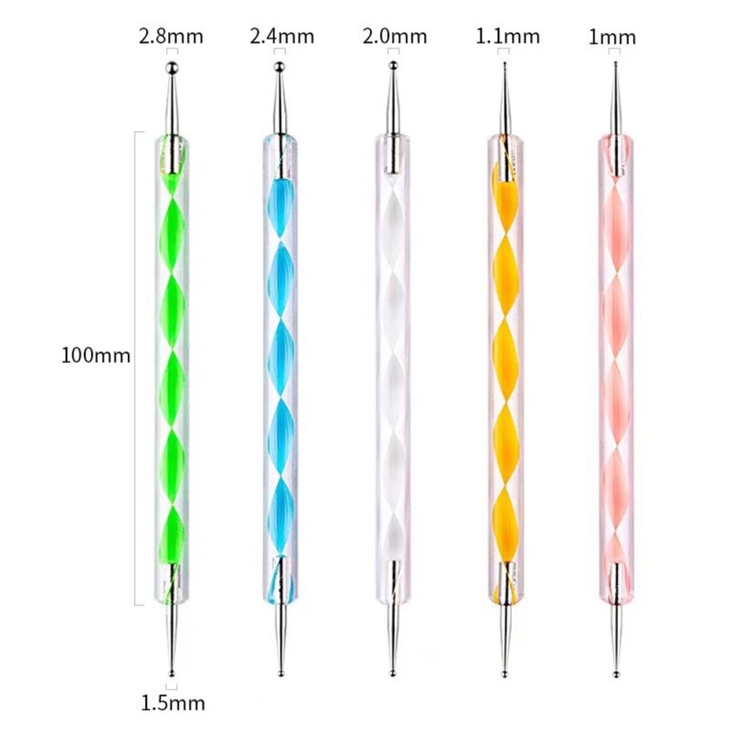 Nail Art Brush Set Supplier - 20 Pcs Gel Liner Double End Manicure Tools