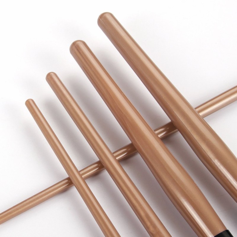 Makeup Brushes Set Factory - Wholesale 24Pcs Beige Cosmetic Brushes With Pouch