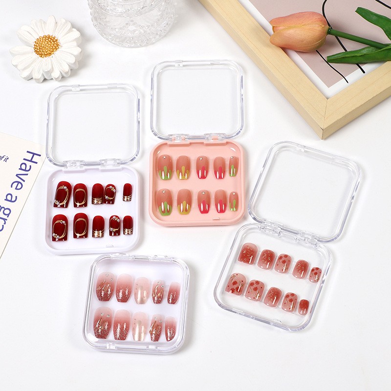 Nail Storage Box Supplier - Transparent Acrylic Fake Nail Packing Box