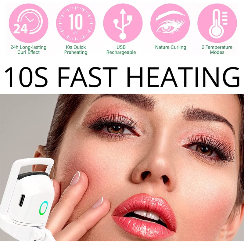 Eyelash Curler Supplier - Portable Electric Heated Natural Curling Tool