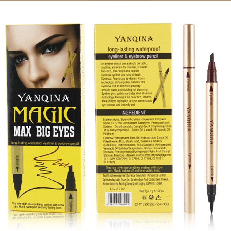 Eyeliner Eyebrow Pencil Supplier - 2 in 1 Waterproof Big Eyes