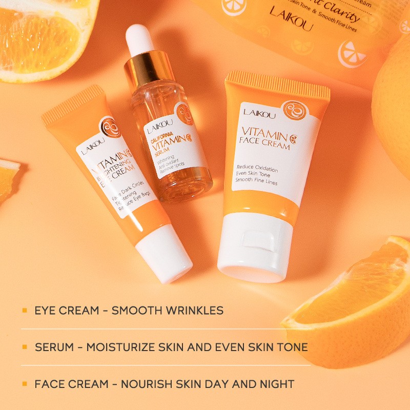 Skin Care Set Supplier - Vitamin C Travel Size 3 Pieces
