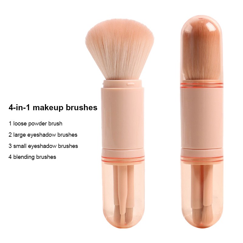 Makeup Brush Set Supplier - Mini 4 in 1 Fan Brush