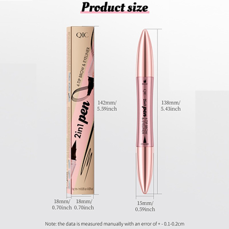Eyebrow Pencil Manufacturer - 2 in 1 Brow Pencil Eyeliner