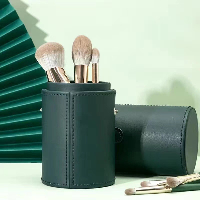 Makeup Brush Set Factory - 14 Piece Dark Green Set